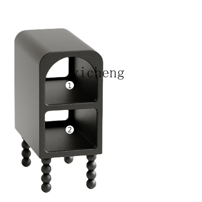 Bedside Table Small Floor Storage Rack Ultra Narrow Sofa Side Table Bedside Cabinet