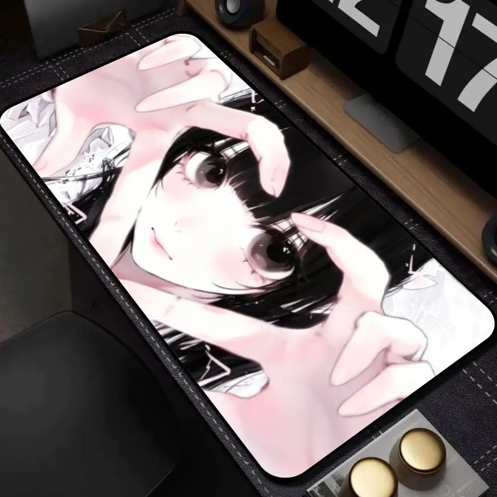 Beautiful monochrome cute Large size mouse pad xxl rubber keyboard Laptop home office mouse blanket mouse pad