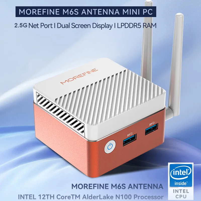 Morefine m6s mini pc wifi6 ax200 alderlake n100 tragbarer mini computer ddr5 16g 1tb spiel computer 4k 60hz minipc windows 11