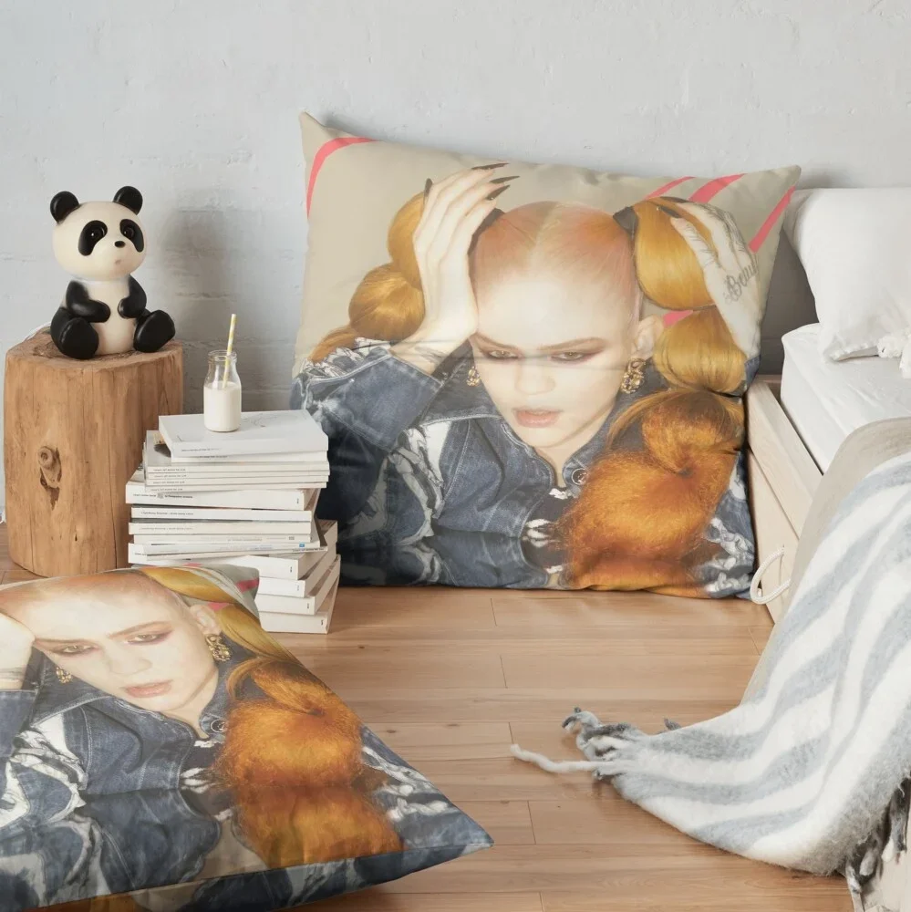 Grimes Miss_anthropocene Delete Forever Print Pillow Cover Sofa Cushion Cover Living Room Bedroom Decor Polyester Pillow Case