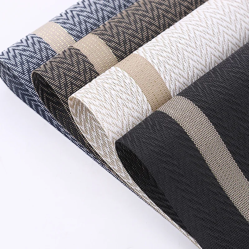 

Heat Insulating Square PVC Placemats Kitchen Anti Slip Waterproof Placemats Durable Exquisite Placemats Kitchen Accessories