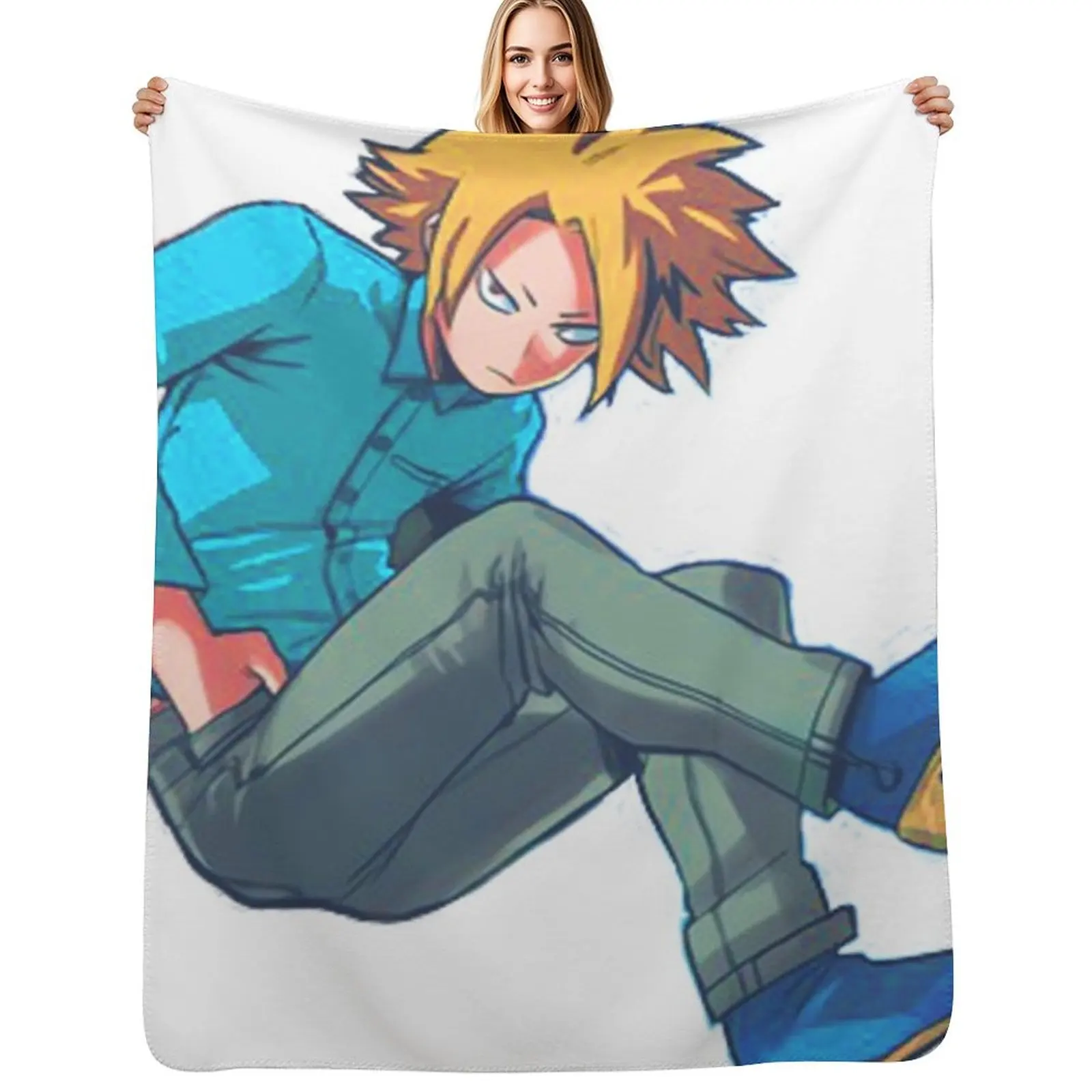 

Kaminari Denki Throw Blanket Cozy Sofa Blanket for TV Watching Napping