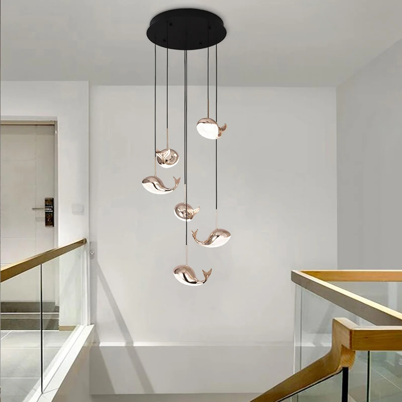 

Bird Seagull Pendant lighting Nordic Restaurant Lighting Living Room Chandelier Suspended Light Fixture LED Staircase Chandelier