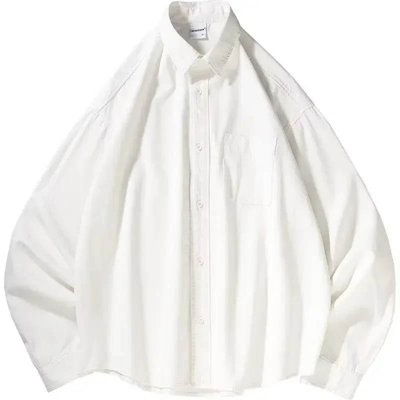 Veste en cuir PU coréen rétro pour hommes et femmes, ensemble 3 pièces, jeans droits, chemises blanches à manches longues, olympiques décontractés