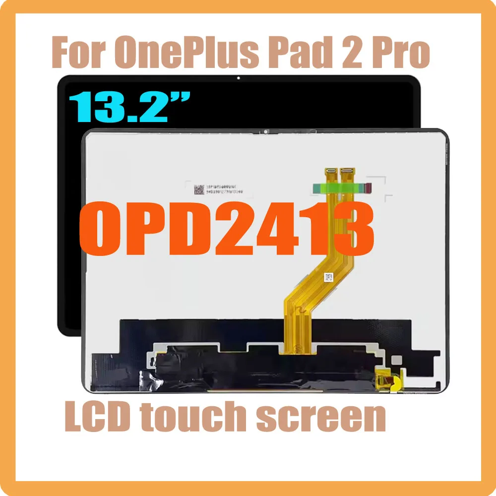 AAA+ 13.2 inch IPS LCD for OnePlus Pad 2 Pro OPD2413 2025 Tablet LCD Display Touch Screen Digitizer Assembly Replacement
