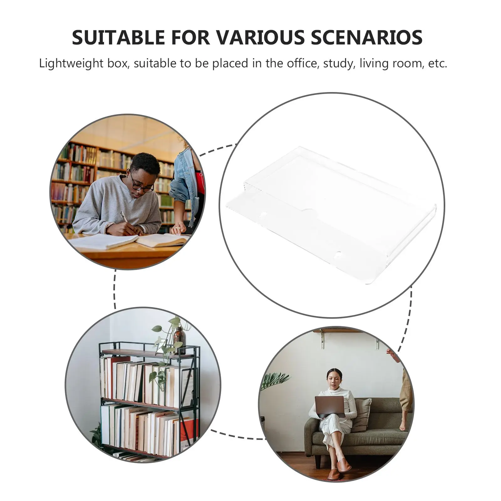 Scatola portadocumenti trasparente A4 Contenitori per documenti Cartella portadocumenti montata a parete per custodia dati multiuso in carta