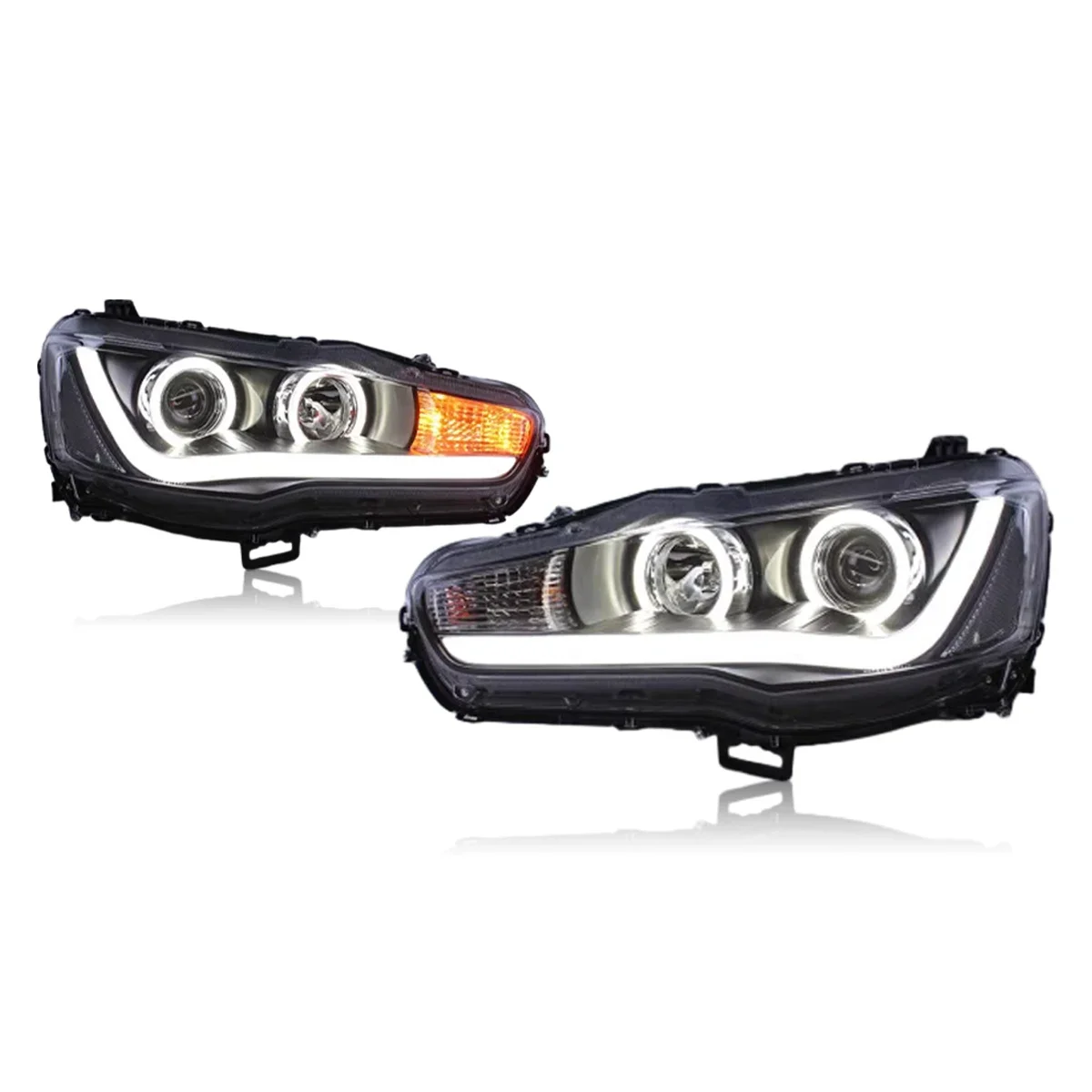 Lâmpadas de carro TYPY cabeça para Mitsubishi Lancer EVO X, 2010-2022 atualização, faróis de LED modificados, dinâmica Turn Signal lâmpada, DRL