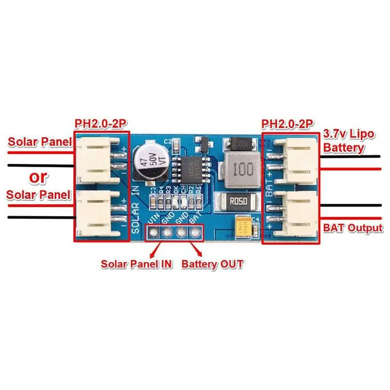 QWE-Solar Charge Controller 2Pcs CN3791 MPPT, 3.7V 4.2V Lithium Battery Charging Board,5-12V Solar Panel Regulator JST PH2.0