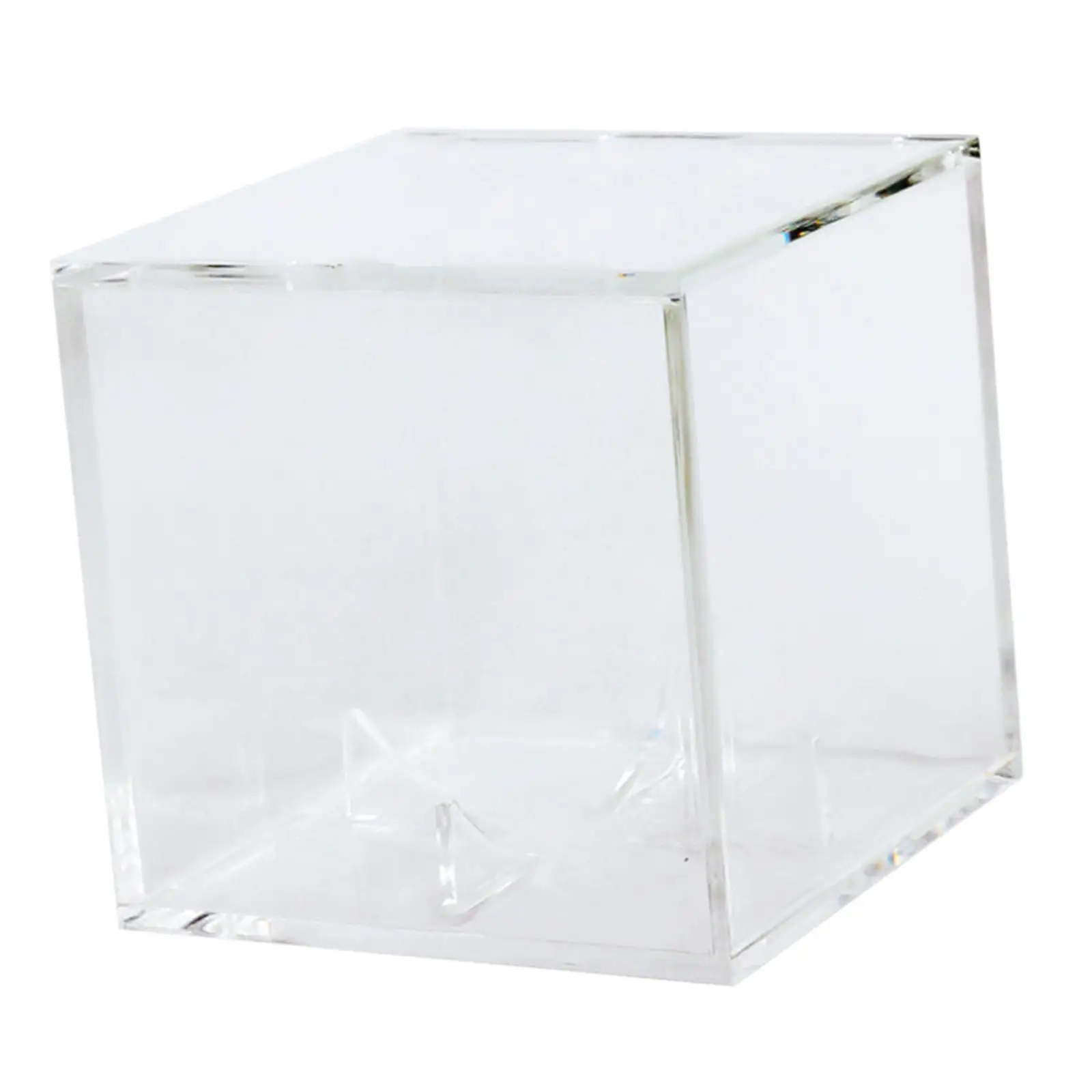 Baseball Holder Display Stand Showcase Cube 8cm Clear Acrylic Baseball Box