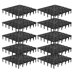 20pcs PVC Plate Blackflat Black Gravel for Landscaping Black Aquarium Sand Aquarium Divider 10 Gallon Fish Tank Gravel