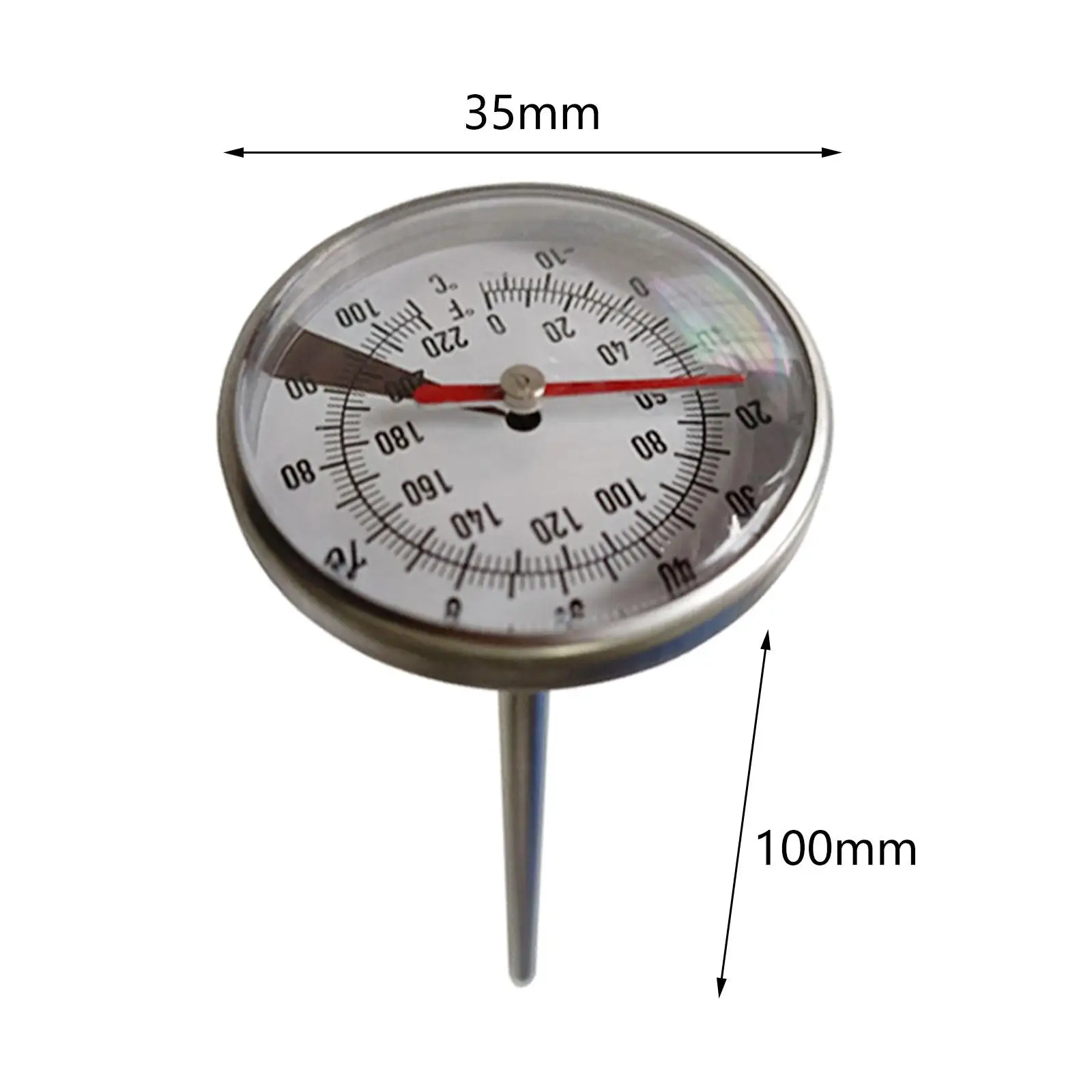 Tea Kettle Thermometer Household Kitchen Tools Stainless Steel Probe Thermometer Gauge for Food Hot Water Oven BBQ Thermometer