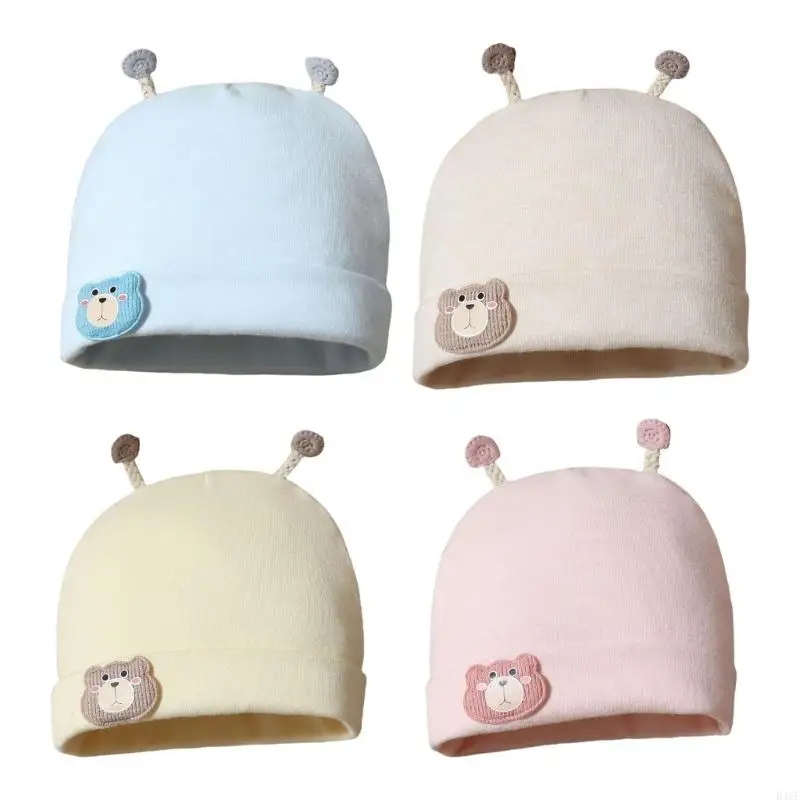 

Cotton Elastic Newborns Bonnet 0-3 Months Baby Fetal Caps Spring Fall Infant Hat
