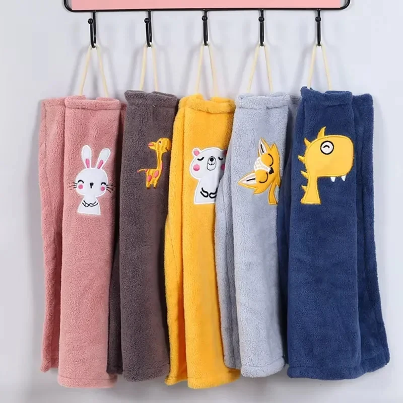 1PC Animal Embroidered Hand Towel - Quick-Absorbing Design for Kitchen & Bathroom, Cute Hanging Decor Towel with Practical Use