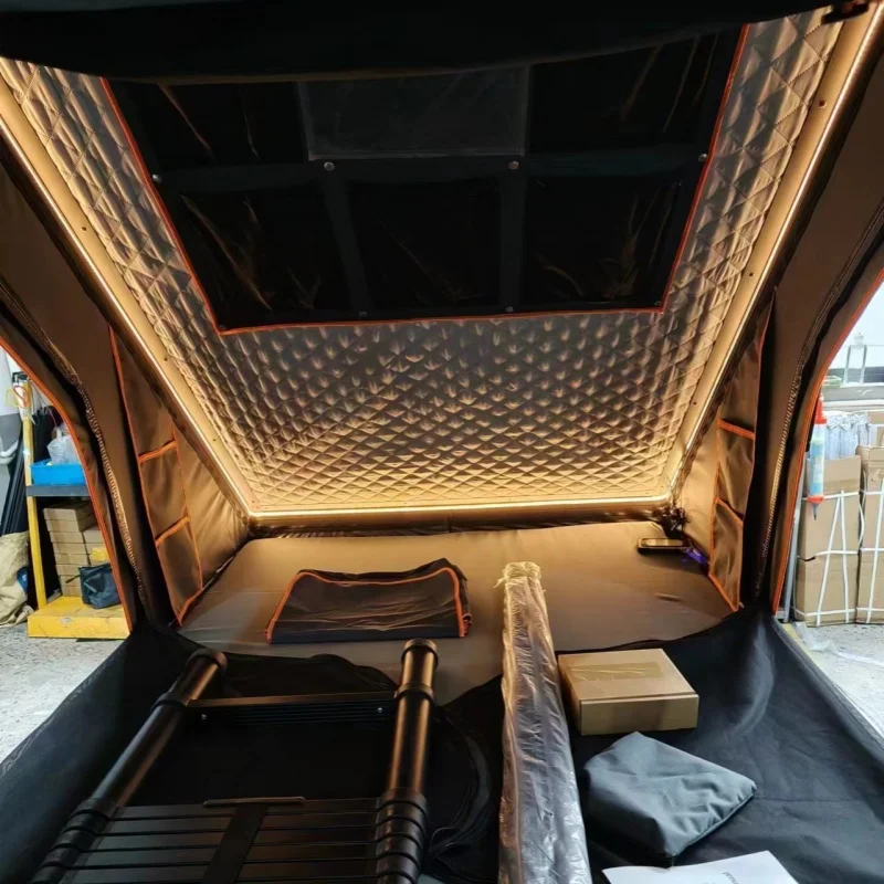 호주 경량 맞춤형 알루미늄 루프탑 텐트 사다리 포함 야외 방수 하드 쉘 자동차 루프탑 텐트