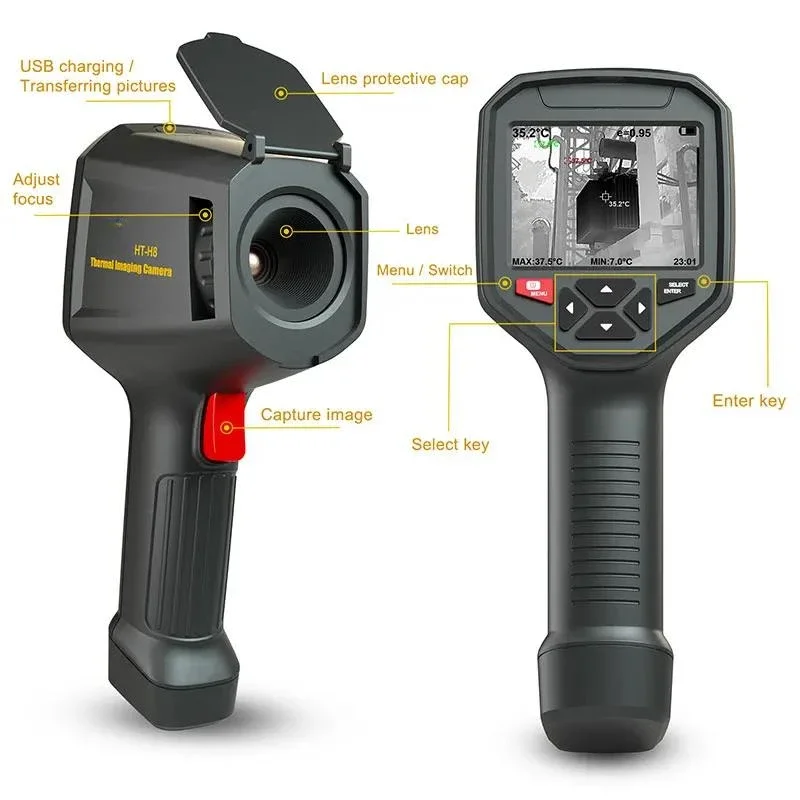 HT-H38 Infrared Thermal Imager 384 X 288 Thermographic PCB Circuit Electrical Maintenance Heat Image Thermal Camera