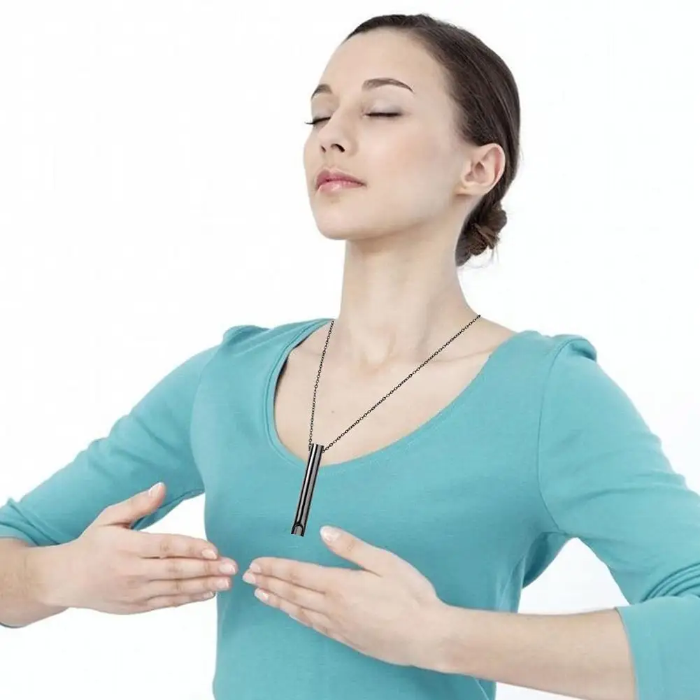 Breathlace Necklace Quit Smoking Calm Harmony Anti-Smoking Necklace, Breathing Necklace For Anxiety Stainless Steel Mindful