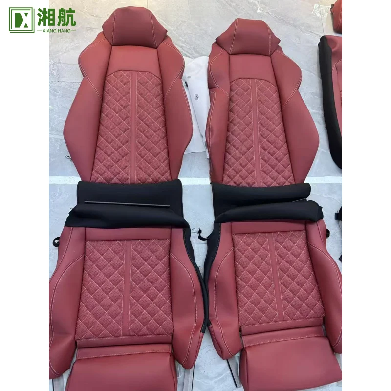 Suitable for Audi A3 A4 A5 A6 A7 Car Luxury Sport Racing Seat Custom Carbon Fiber Panel Leather Cover Bucket Upgrade RS Seats