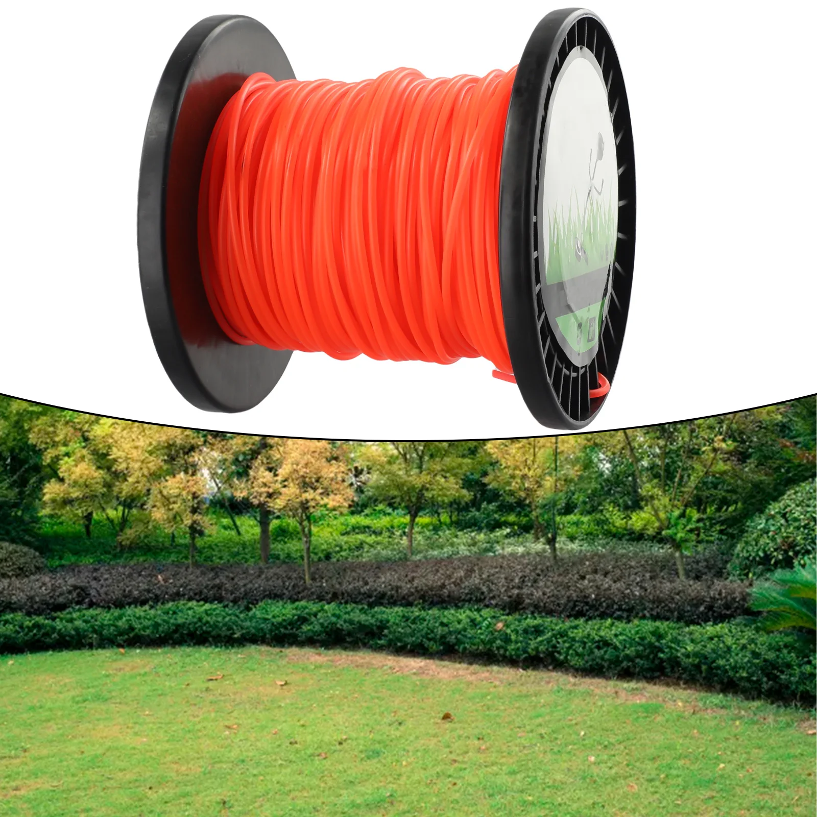 2.4mm Round Nylon Trimmer Line 50m Spool for String Trimmer Devices Supporting Garden Care and Perimeter Edging Activities