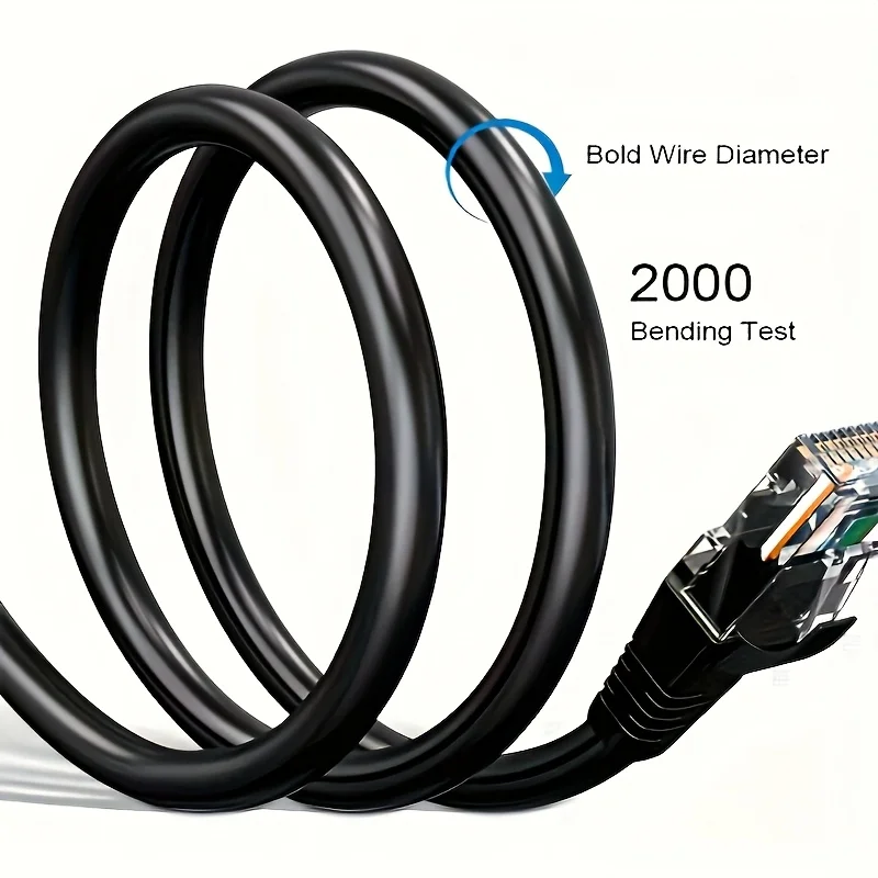 كابل إيثرنت Cat6 3 قطع، رقعة شبكة أسود/أزرق/رمادي، سلك RJ45 بدون مخاطر بسرعة 1 جيجابت في الثانية بسرعة 250 ميجاهرتز