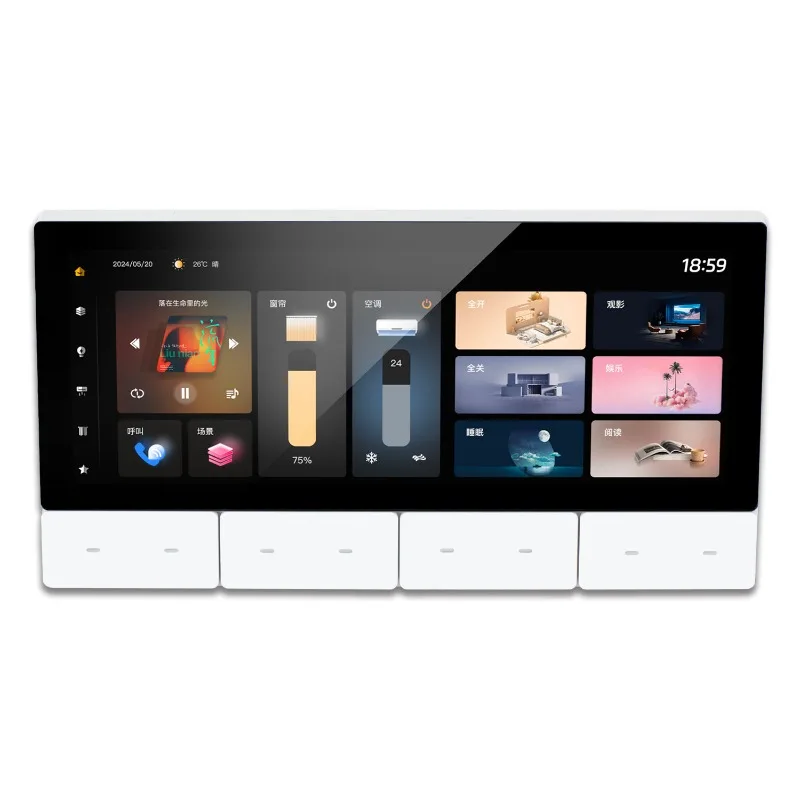 TL-5 6.2 inch smart home Zigbee device 3 sets of switch lights wall touch control panel switch