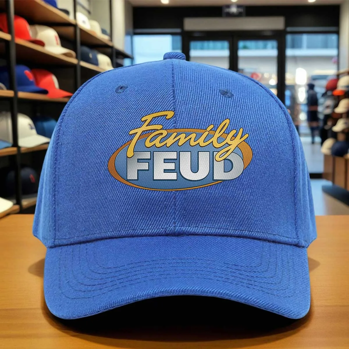 Family Feud Classic Game Show Logo Baseball Cap, Adjustable Hat for Game Night Enthusiasts, Casual Unisex Sports Cap