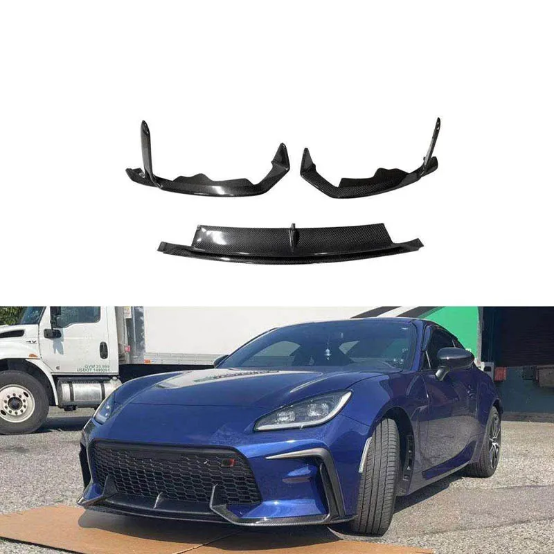 

Для Toyota GR86 ZN8 Coupe 2022-2023 гг., 2 двери, 3 шт./компл., передний бампер из углеродного волокна, губа