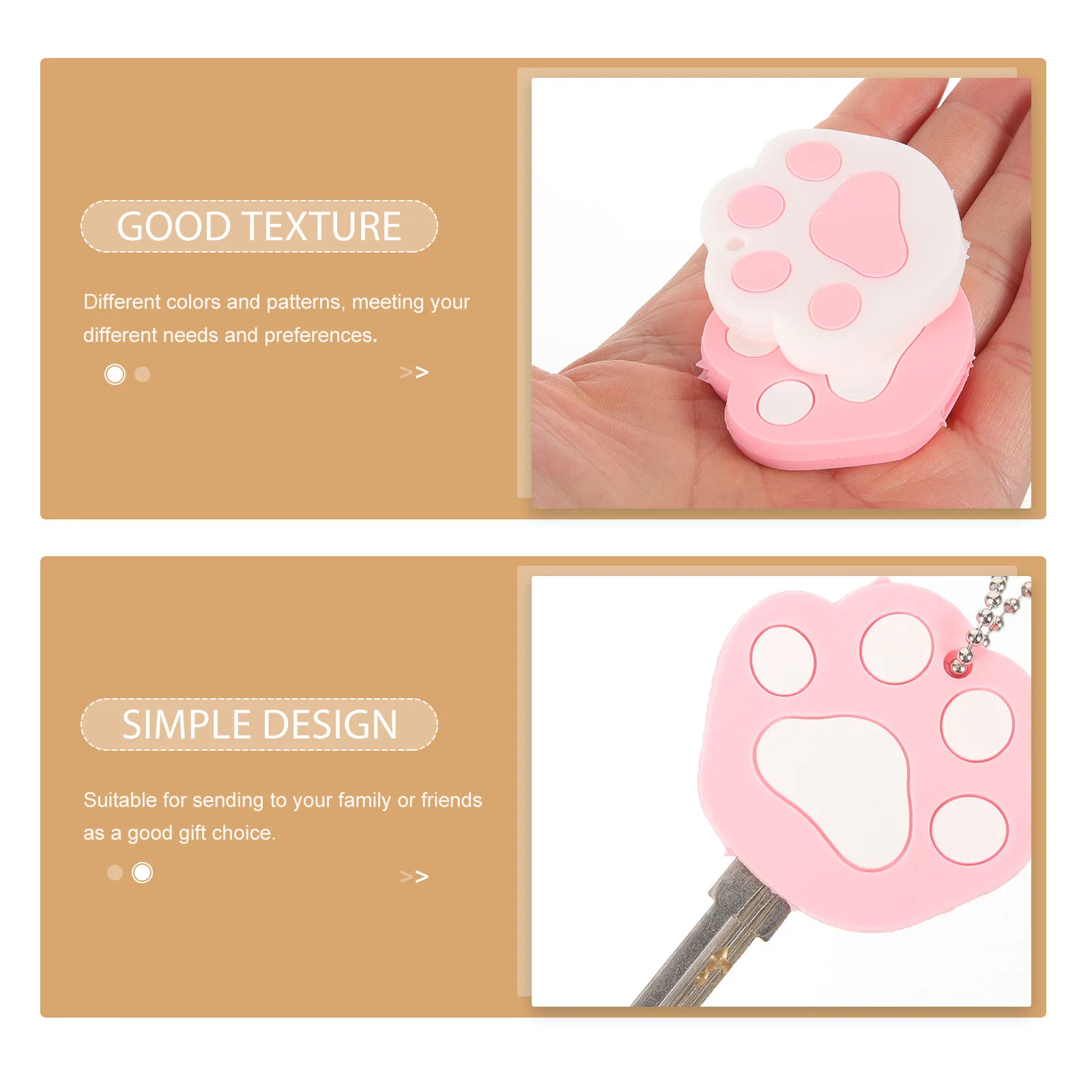 

4pcs Silicone Covers Cute Key Protectors For House Keys Design Keychain Decor Car Key Cover Gift Accessories
