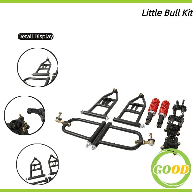 340mm Metal Upper/Lower Swingarm and Front Suspension Shock Kit for DIY ATV Quad Bike Dirt Bike Go Kart Parts
