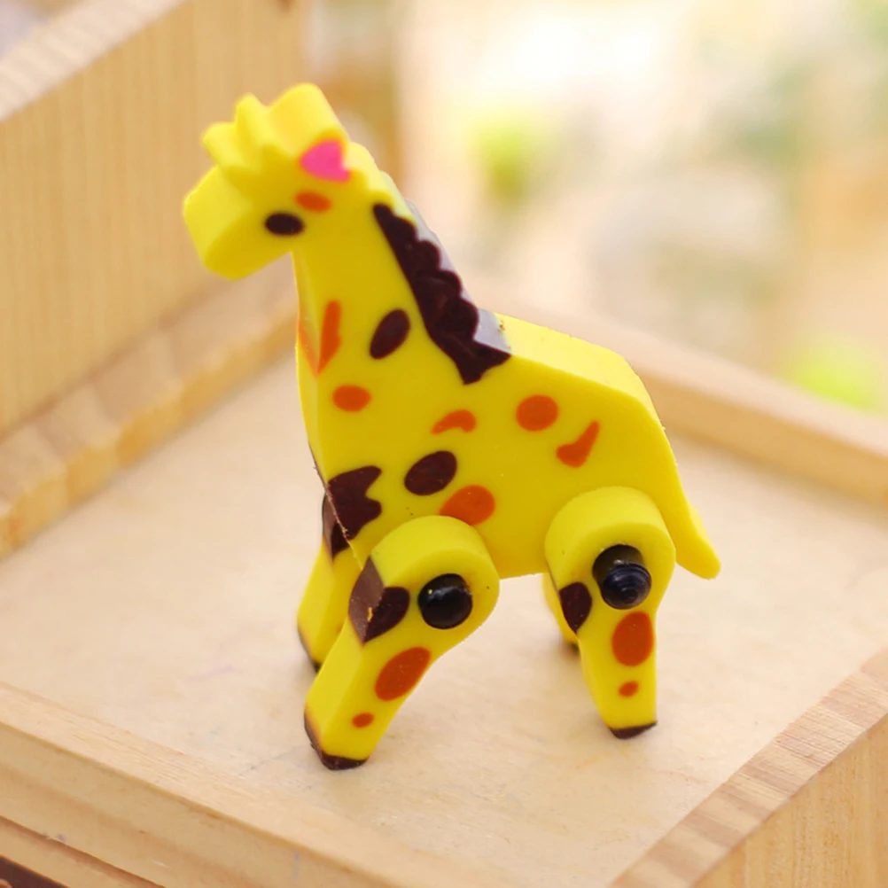 30 шт. ластик для животных, стереоскопические съемные ластики с героями мультфильмов для детских канцелярских принадлежностей