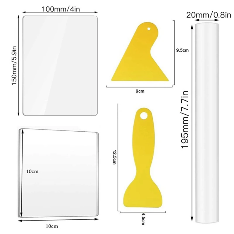 15 Pieces Of Pottery Tools Set Stone Plastic Clay Carving Knife Blade Acrylic Solid Stick DIY Clay Rubbing Board Durable