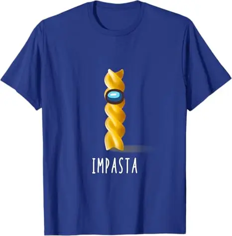 Impasta Design T-Shirt Humor Funny Y2k Print Sarcastic Saying Tee Friends Novelty Gift Fashion Women Men Short Sleeve Blouses
