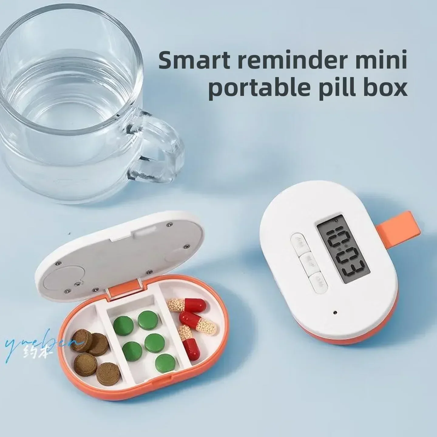 Smart Pill Organizer Voice Reminder Timer Vibration Alarm Portable Medication Storage Box for Seniors Travel Home 알약 보관함