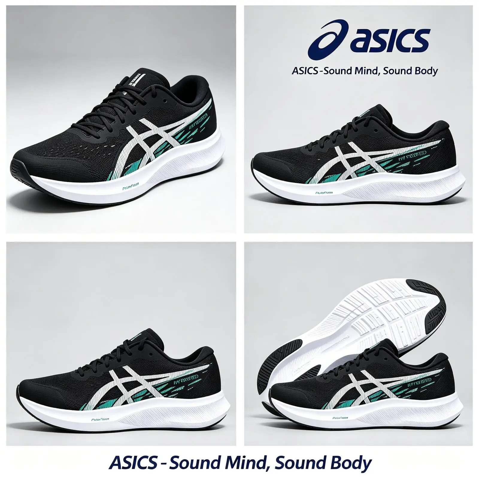 

ASICS 2026 Mid Top Running Shoes Lightweight Breathable Shock Absorbing Non Slip Wear Resistant Sports Sneakers 1011B874-002