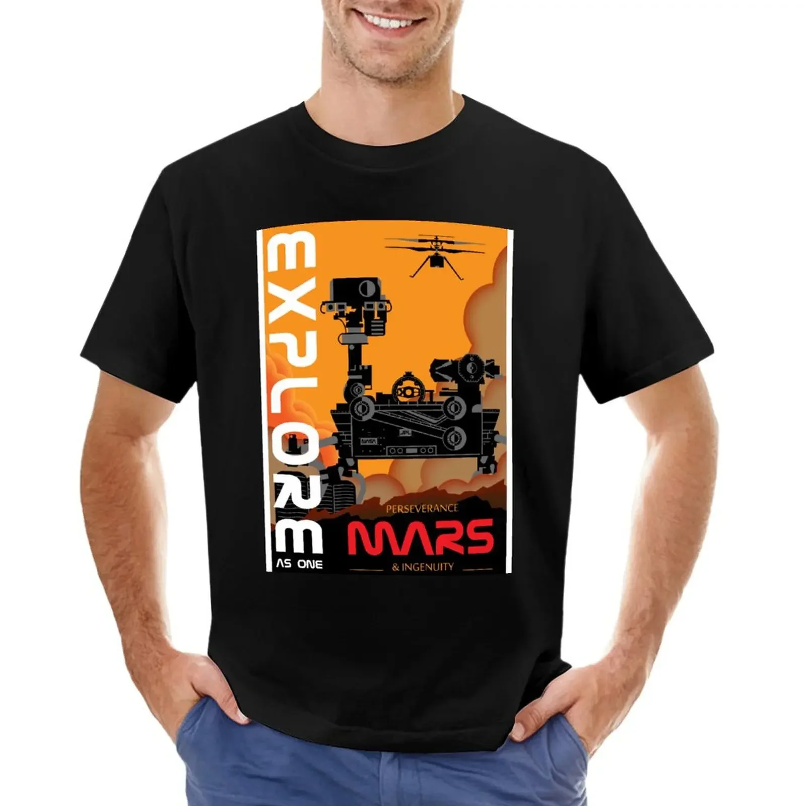 Explore as One: Perseverance & Ingenuity T-shirt cute clothes kawaii clothes tees Men's clothing