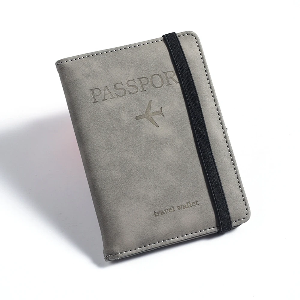 Personalisierter PU-Herren-RFID-Passhalter im 2-Style-Umschlag-Design, Flugzeugmuster Bedruckte Diebstahlsichere Passbörse, Minimalistisch – Detail 21