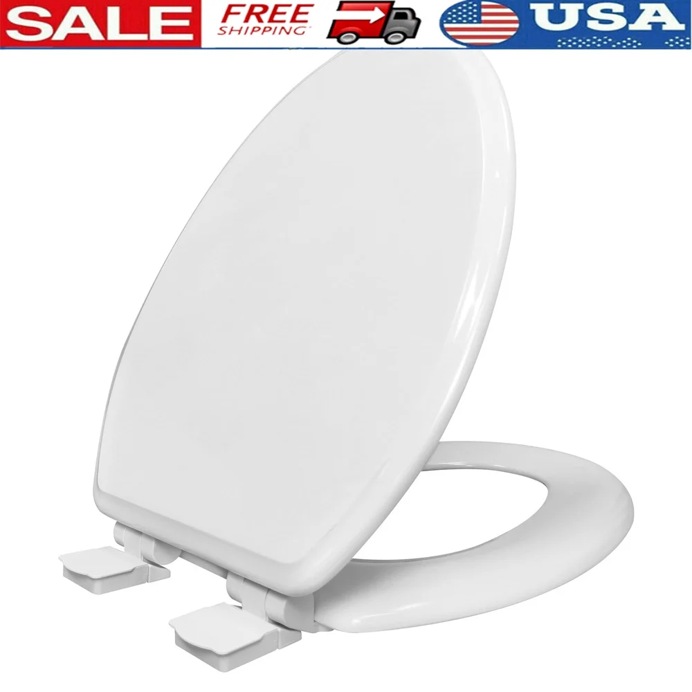 

Удлиненное сиденье для унитаза с медленным закрытием, быстроразъемный регулируемый откидной слайдер, легко чистящаяся петля, прочная петля из рисовой шелухи, стильный дизайн