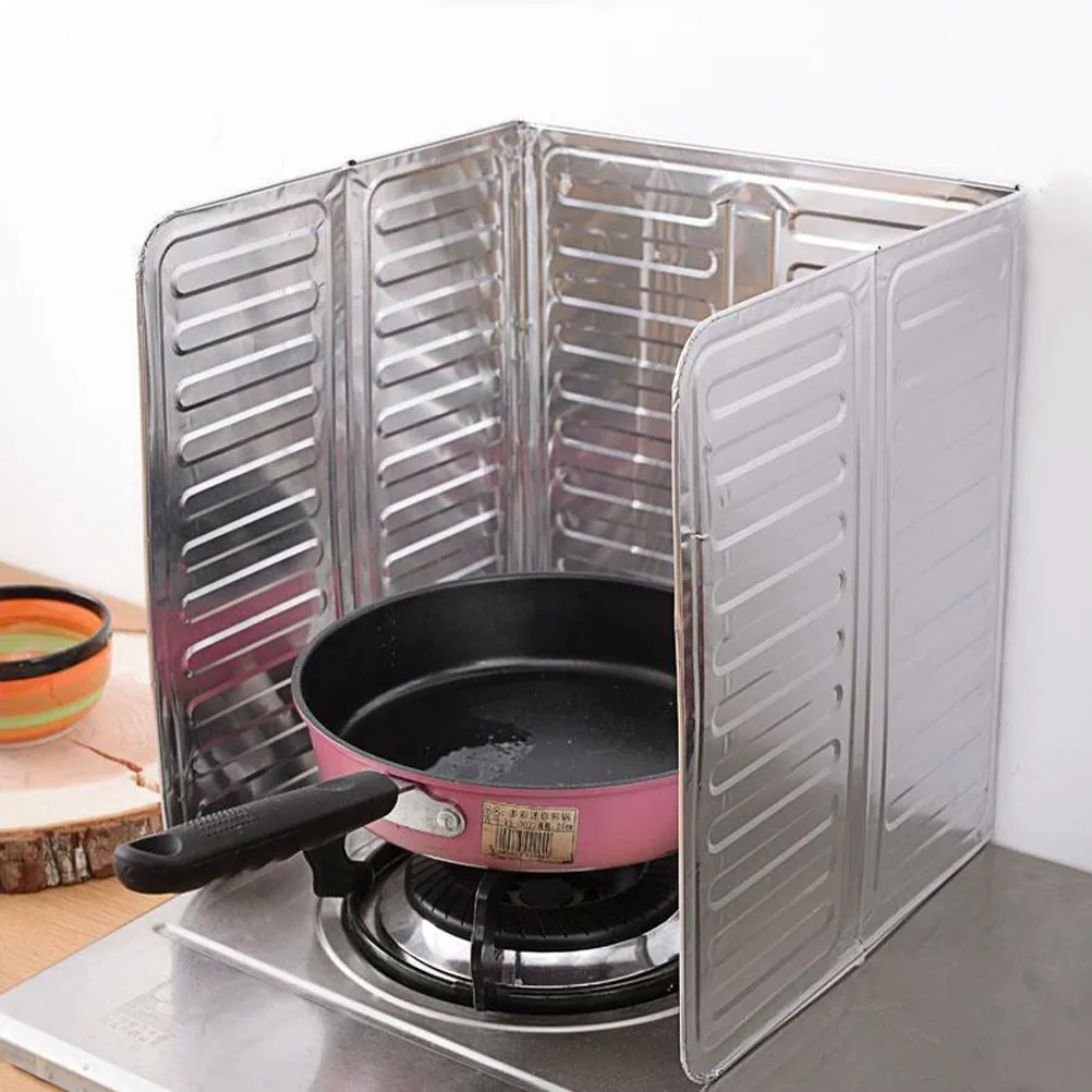Oil Splatter Guard Stove Top Foldable Grease Screen Splash Shield Kitchen Protective Board Anti Oil Splash Wall Baffle