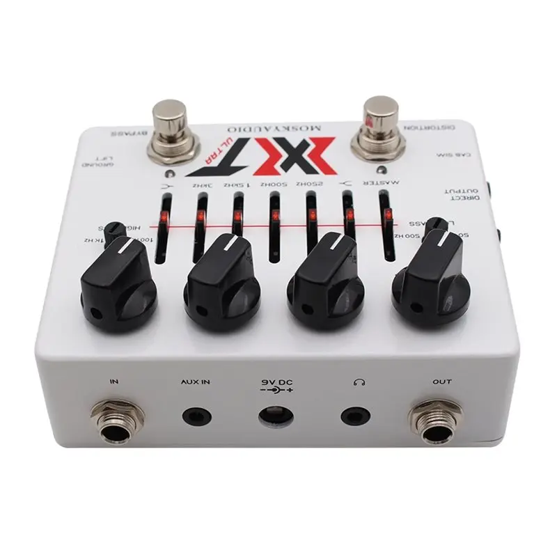 【SPECIAL】MOSKYAUDIO Bass Pedal 6-Band EQ Cabinet Sim XLR Ground Lift Compression Bass 9V DC