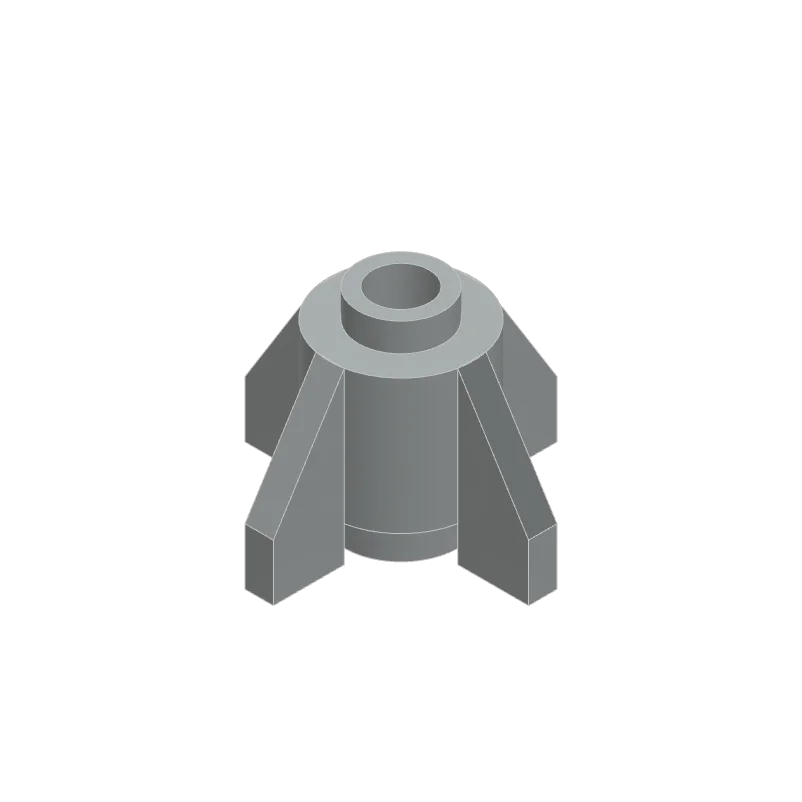 100g/228Pcs 4588  Rocket Tail Round 1 x 1 with Fins Building Blocks Loose Parts Compatible with Bricks DIY Assembly Toy