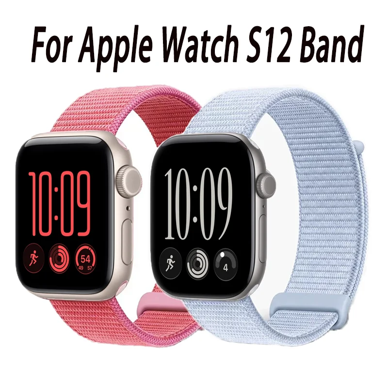 Nylon Loop Strap for Apple Watch Band 46mm 44mm 40mm 42mm 45mm 41mm 49mm  Bracelet iWatch Series Ultra 12 11 10 9 SE 7 6 5 4
