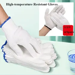 1/2/3/4/5pairs High-temperature Resistant Gloves BBQ Kitchen Oven Gloves Oven Mitts Knitting Heat Insulation Workshop Mould