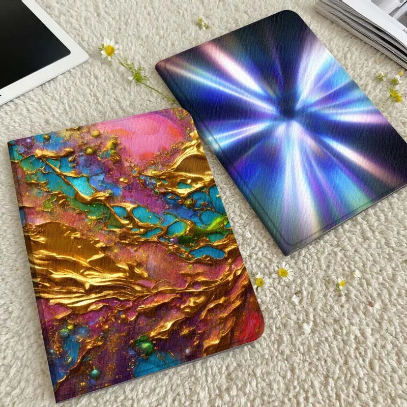 

Golden Colorful Abstract Art Tablet Case For Xiaomi Redmi Mini Pad SE K 2 4 5 6 7 8 2023 2025 11 8.8 11.2 10.1 Pro Gift