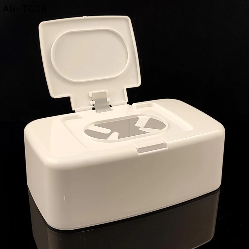 【TG16】1Pc 2026 New White Wet Tissue Box Wipe Dispenser Portable Wipes Napkin Storage Box Holder Container view 3