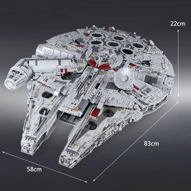 Millennium Sunshine Falcon importer décennie ks Kit, Stand, Compatible avec 05132 Star Bricks, Christmas Birthday Gifts, 75192