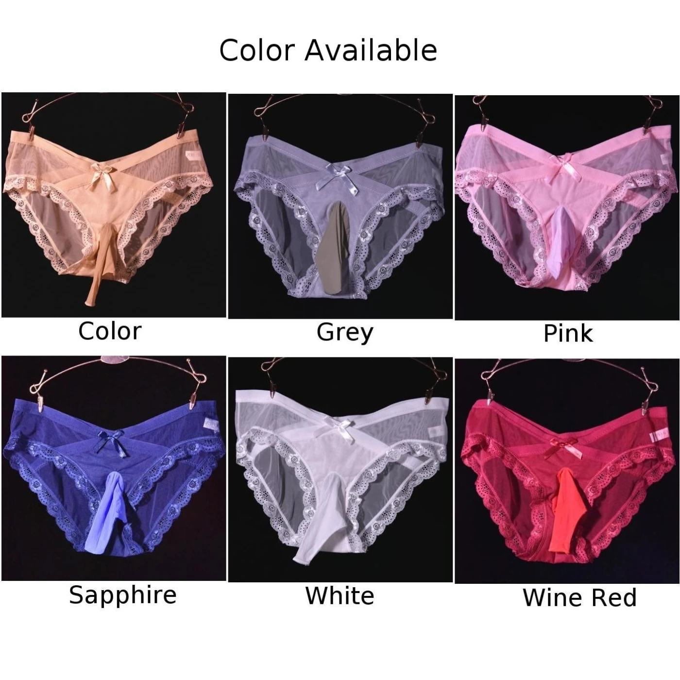 Sissy Panties Mens Lace Pouch Briefs Panties Open/closed Sheath Underwear Sexy Lingerie Male Underpants Трусы Мужские