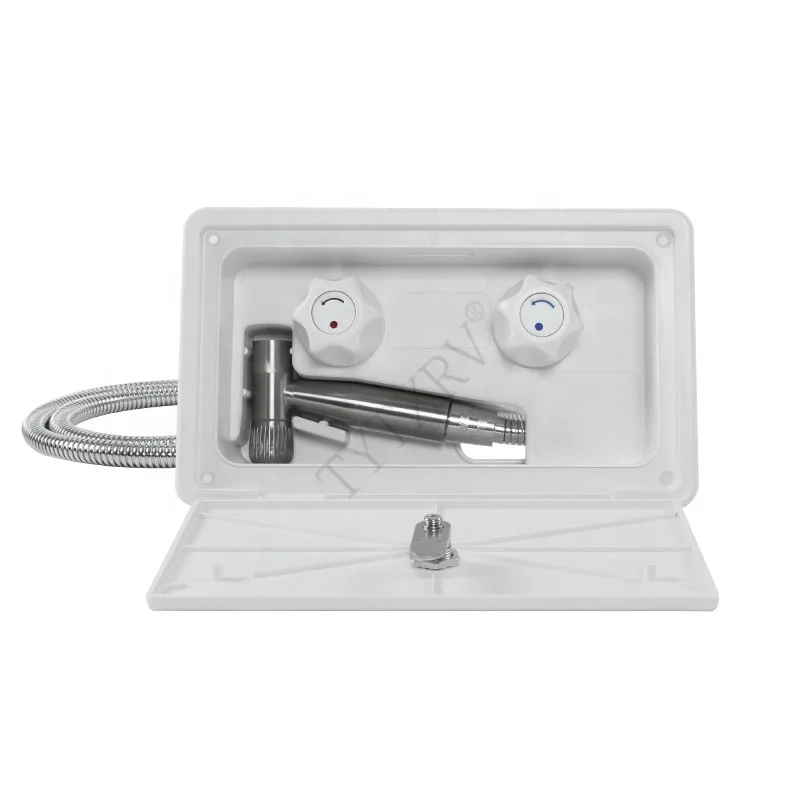 Caravan Motorhome Accessories Hot and Cold Water RV Shower with Stainless Steel 304 Spray Head and Rotary Switch Lock
