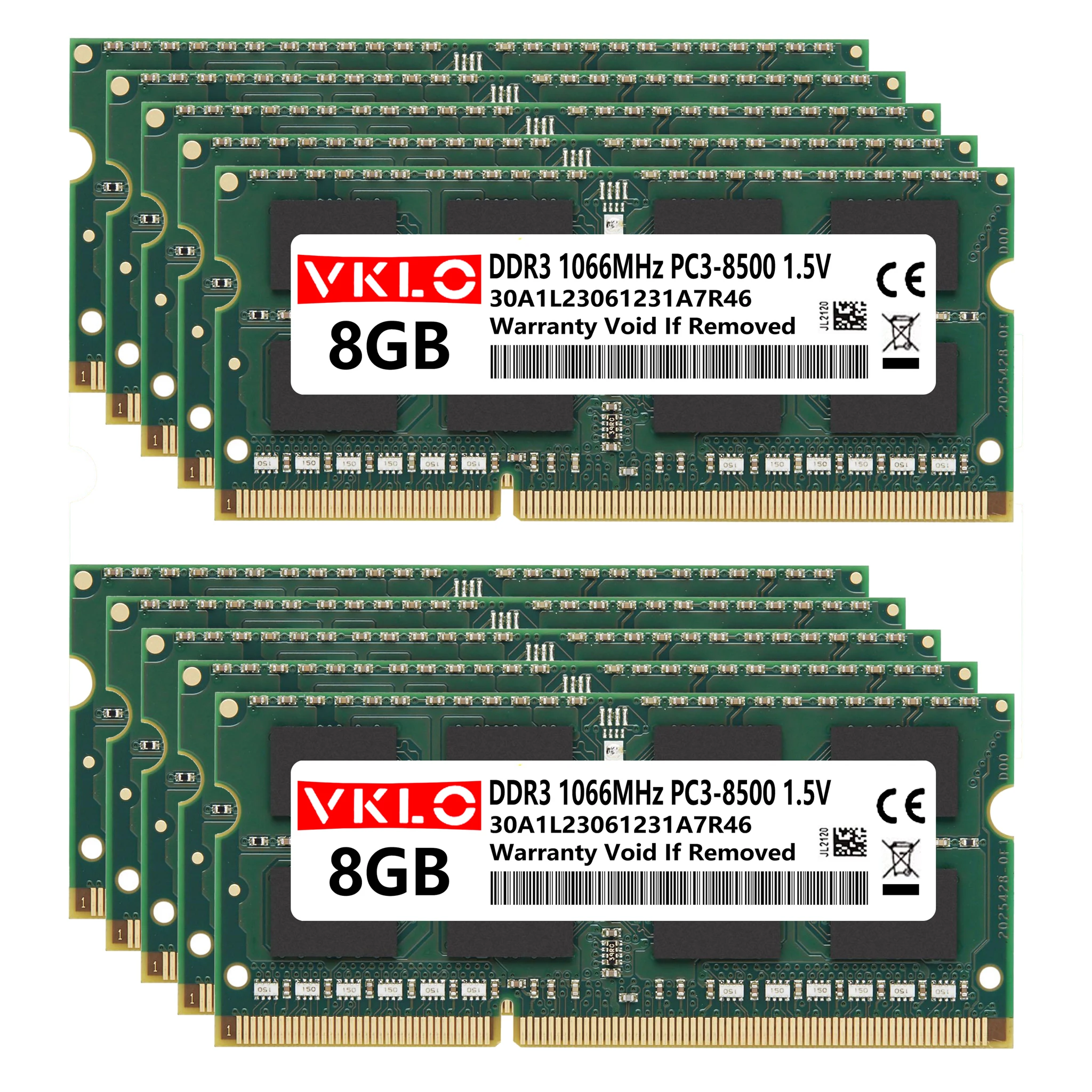 DDR3 DDR3L 2GB 4GB 8GB 노트북 메모리 램, 1066 1333 1600Mhz 8500 10600 12800 PC3 1.5V PC3L 1.35V 204 핀 SODIMM 메모리 램, 10 개