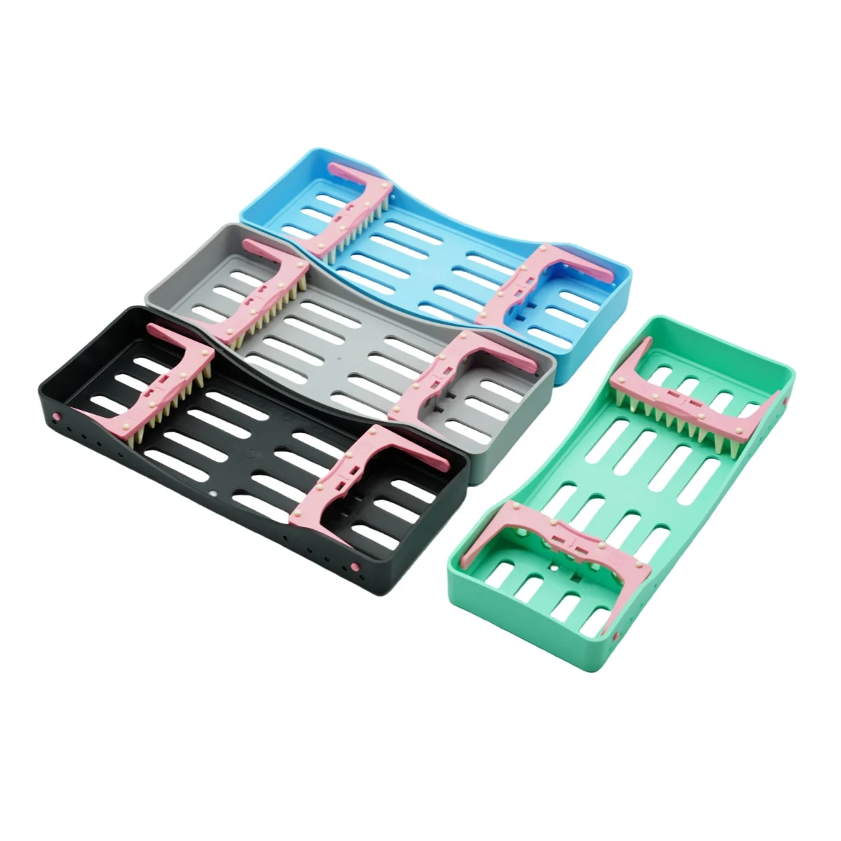 Dental Sterilization Rack 5 Slots Dental Cassette File Burs Management Autoclavable Disinfection Plate fast shipping