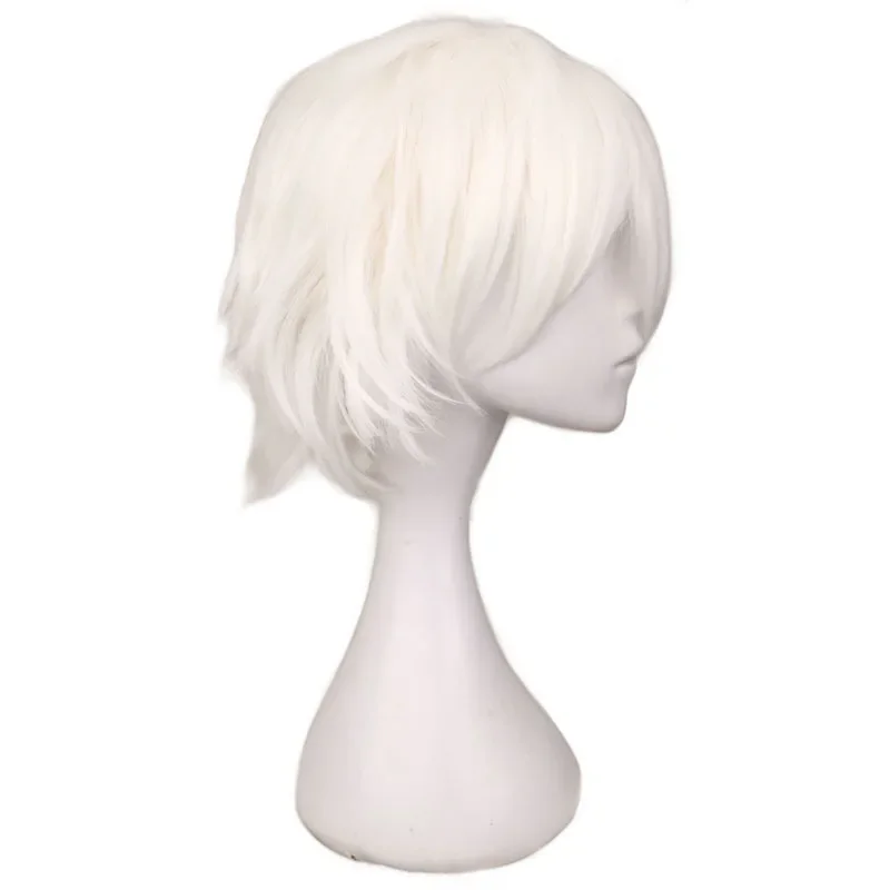 Killua Gintoki Aohitsugi Samatoki Parrucca cosplay bianca argento Parrucca cosplay Perucas per capelli sintetici di Halloween