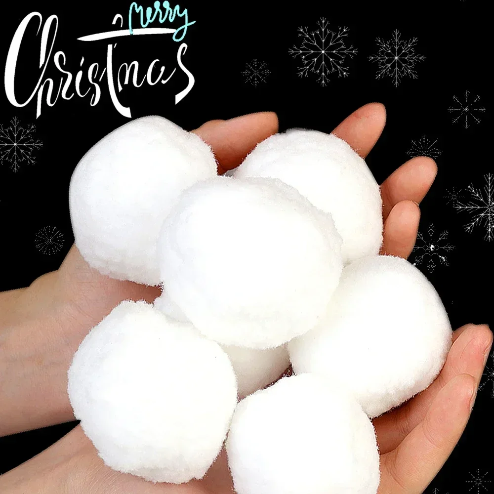 Lots White Fur Ball Christmas Pompom Hairball Toys Xmas Tree Pendant Kids Wedding Home Decorations Cloth Accessories 1cm To 6cm